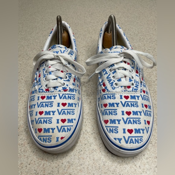 Vans Shoes - Vans Era 'I Heart My Vans' Shoes True White Women’s Size 8.5